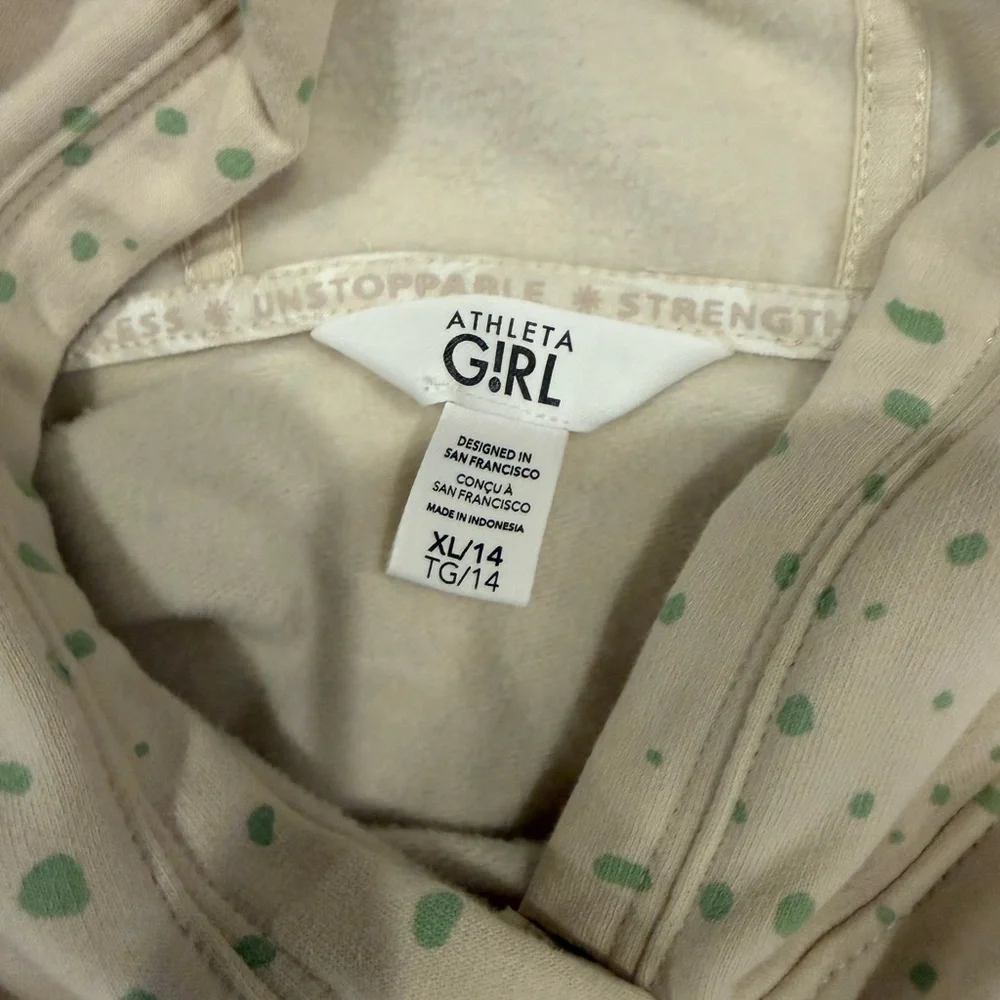 Athleta girls retroplush hoodie xl 14 - Picture 3 of 3
